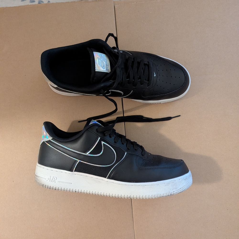 Nike Black Athletic Shoes with Iridescent Accents